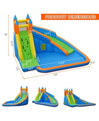 Inflatable Water Slide Mighty Bounce House Castle Moonwalk Splash Pool without Blower