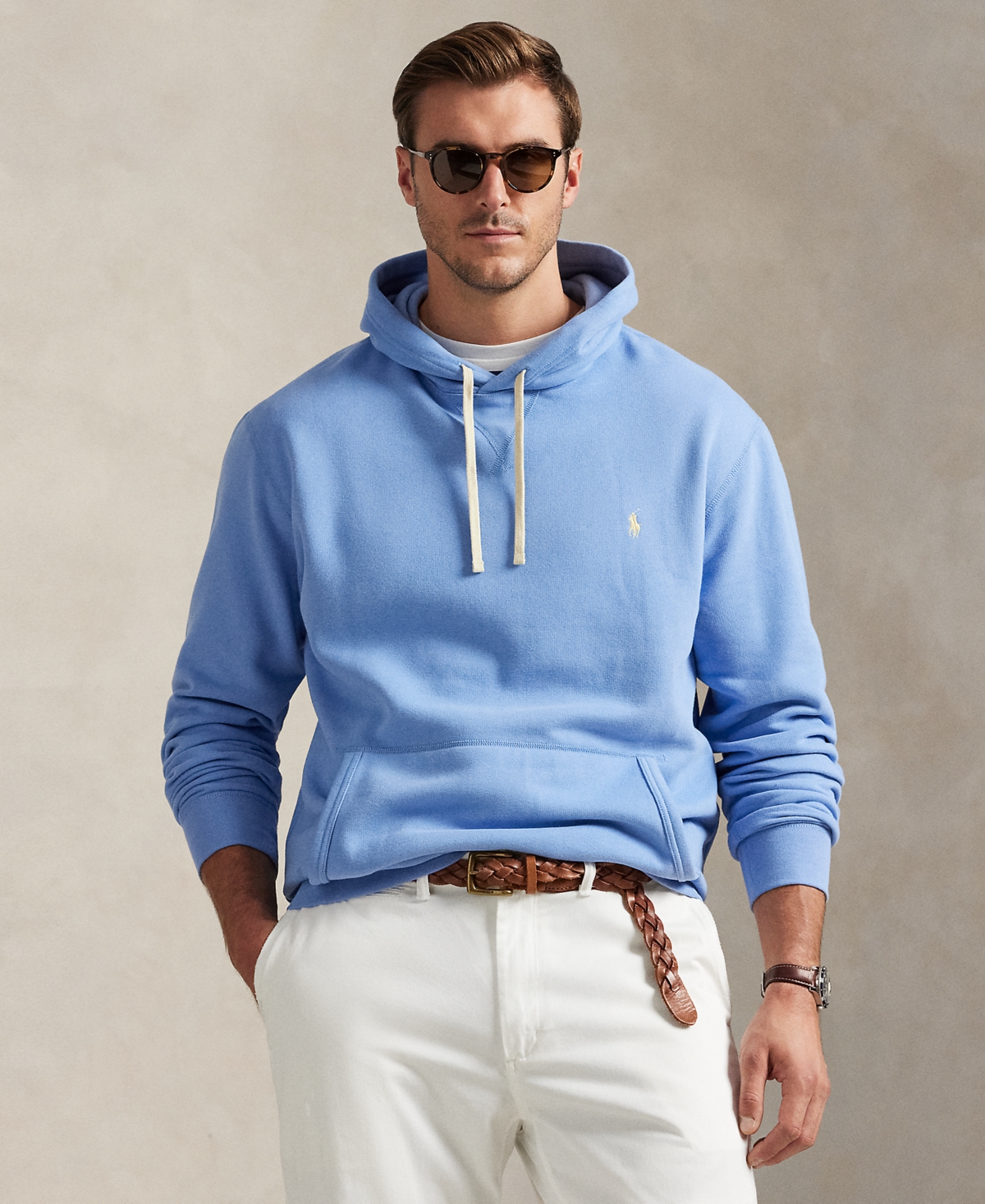 Polo Ralph Lauren Men's Big & Tall Fleece Hoodie In Blue