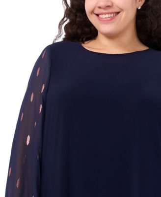 Plus Size Long Sleeve Shift Dress