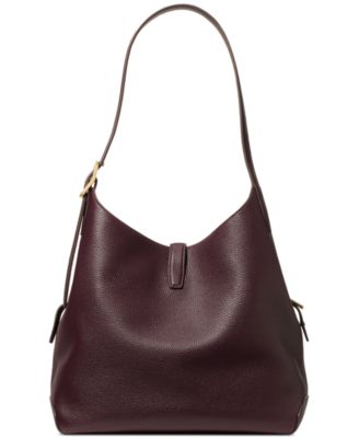 Deco Large Pebbled Leather Shoulder Bag