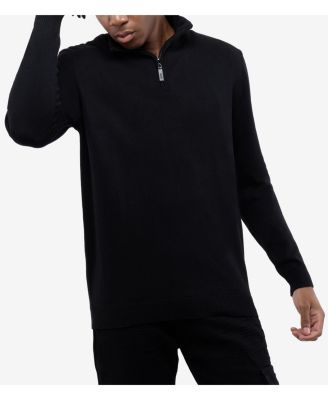 Men's Quarter Zip Mock Neck Sweater