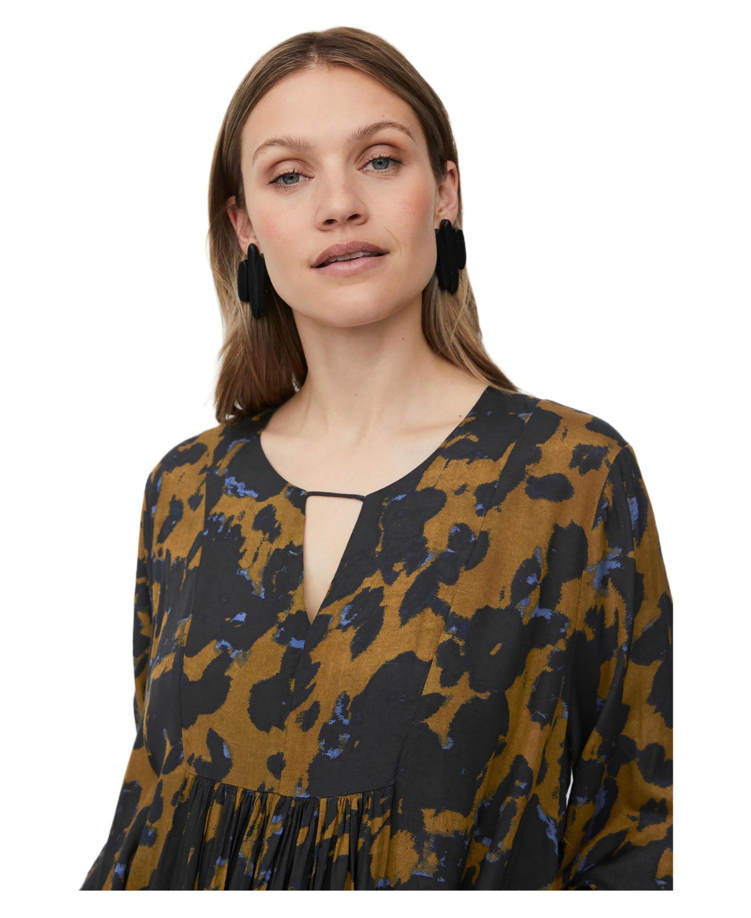Women's MaNadyne V-Neck A-Shape Midi Dress