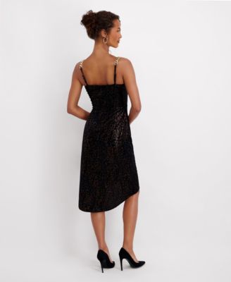 Women's Cowl Neck Midi Dress