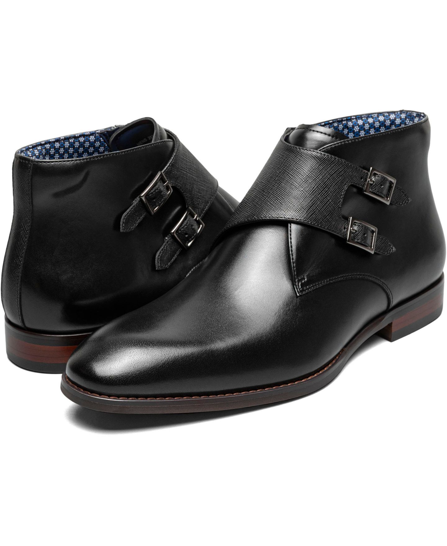 Мужские ботинки Stacy Adams Kaius Double Monk Strap, цвет: Чёрный — фото 9