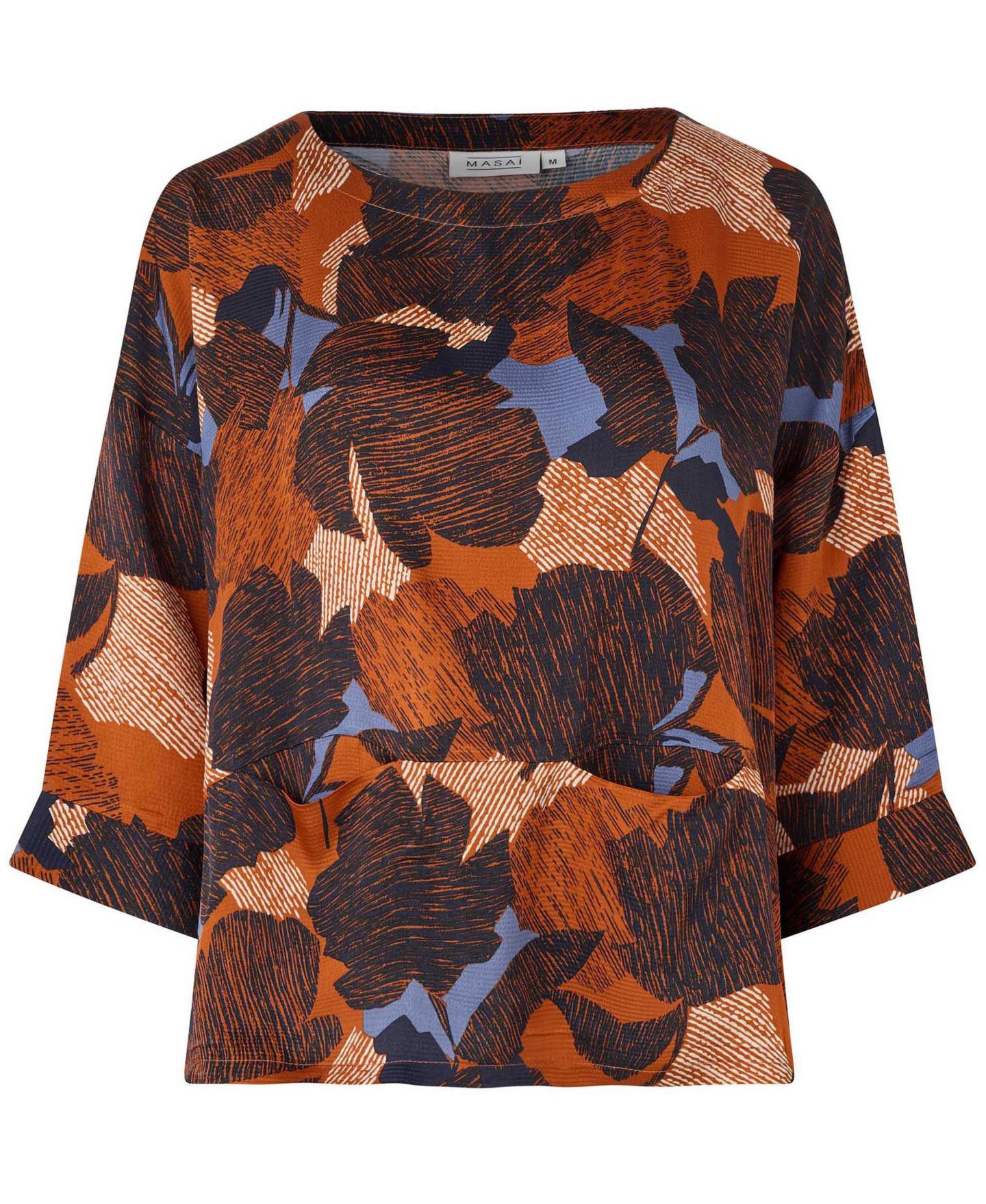 Женская блузка Masai Copenhagen MaBramila Round Neck, цвет: Autumnal — фото 4