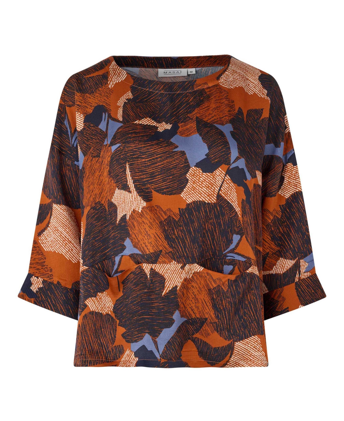 Masai Copenhagen MaBramila 3/4 Sleeve Round Neck Blouse