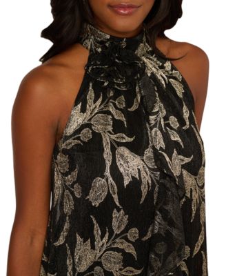 Women's 3D Floral Halter Dress