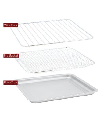 21.13 Quart Stainless Steel Digital Electric Multi-Function Air Fryer and Counter Top Oven in Silver