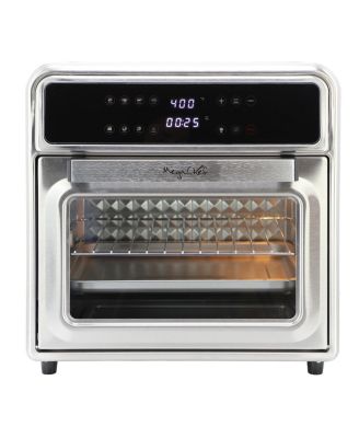 21.13 Quart Stainless Steel Digital Electric Multi-Function Air Fryer and Counter Top Oven in Silver