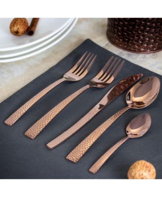 Baily 20 Piece Flatware Utensil Set, Stainless Steel Silverware Metal Service for 4