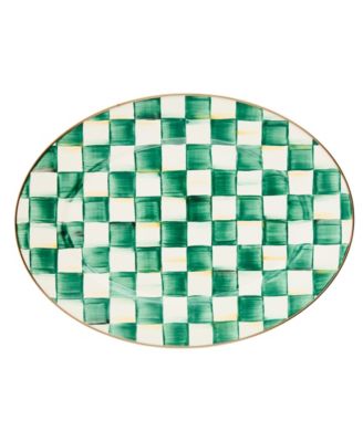 Emerald Check Medium Oval Platter