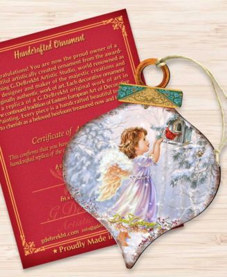 Red Robin Woodland Angel Ornament
