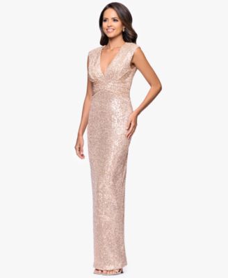 Petite Sequin Long Sheath Gown