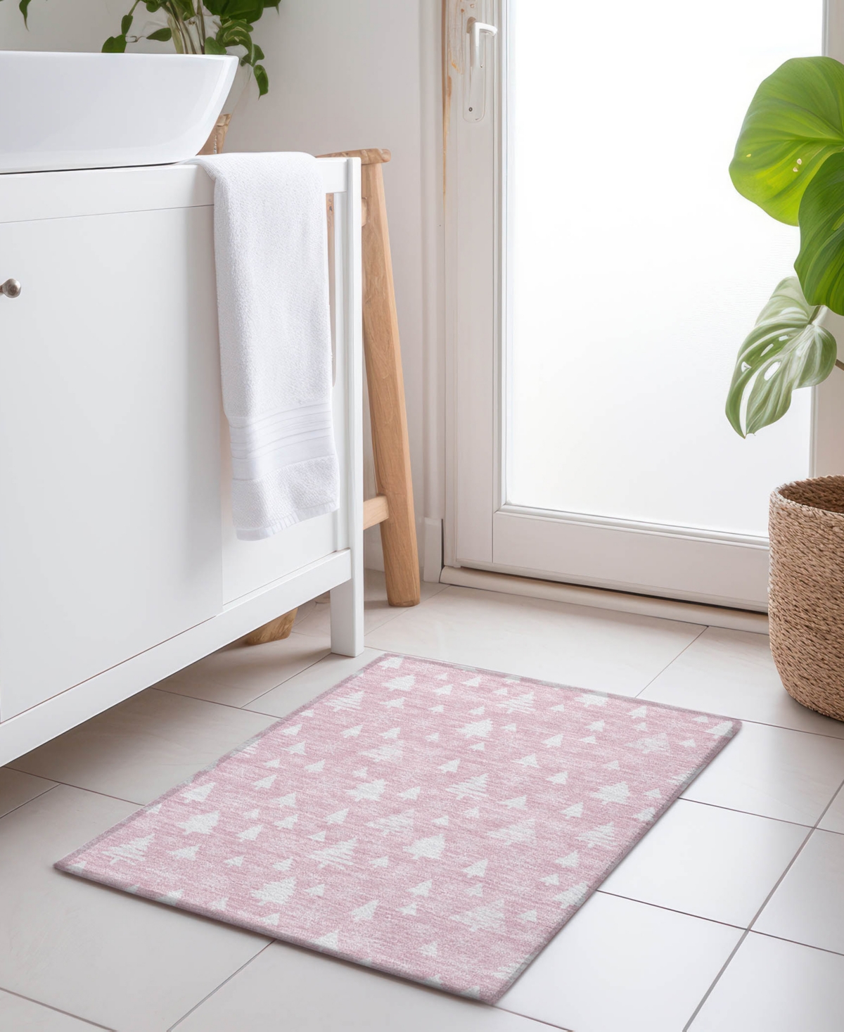 Addison Holiday Washable Indoor/outdoor Acn1815 1'8"x2'6" Area Rug In Pink