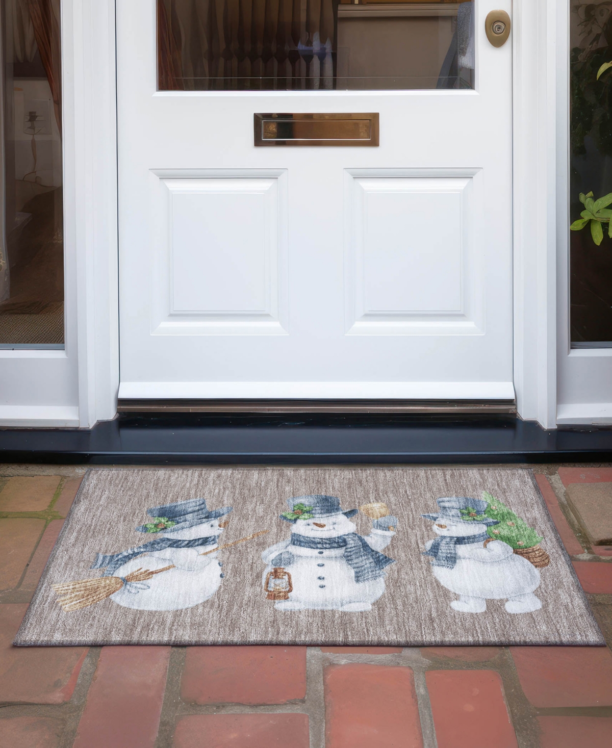 Addison Holiday Washable Indoor/outdoor Acn1826 1'8"x2'6" Area Rug In Brown