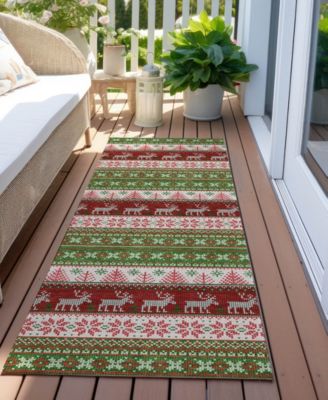 Holiday Washable Indoor/Outdoor ACN1818 2'3"x7'6" Runner Area Rug