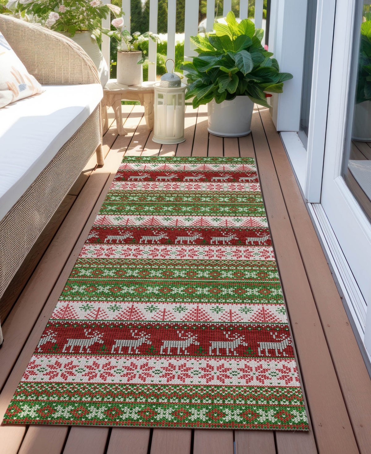 Addison Holiday Washable Indoor/Outdoor ACN1818 2'3"x7'6" Runner Area Rug