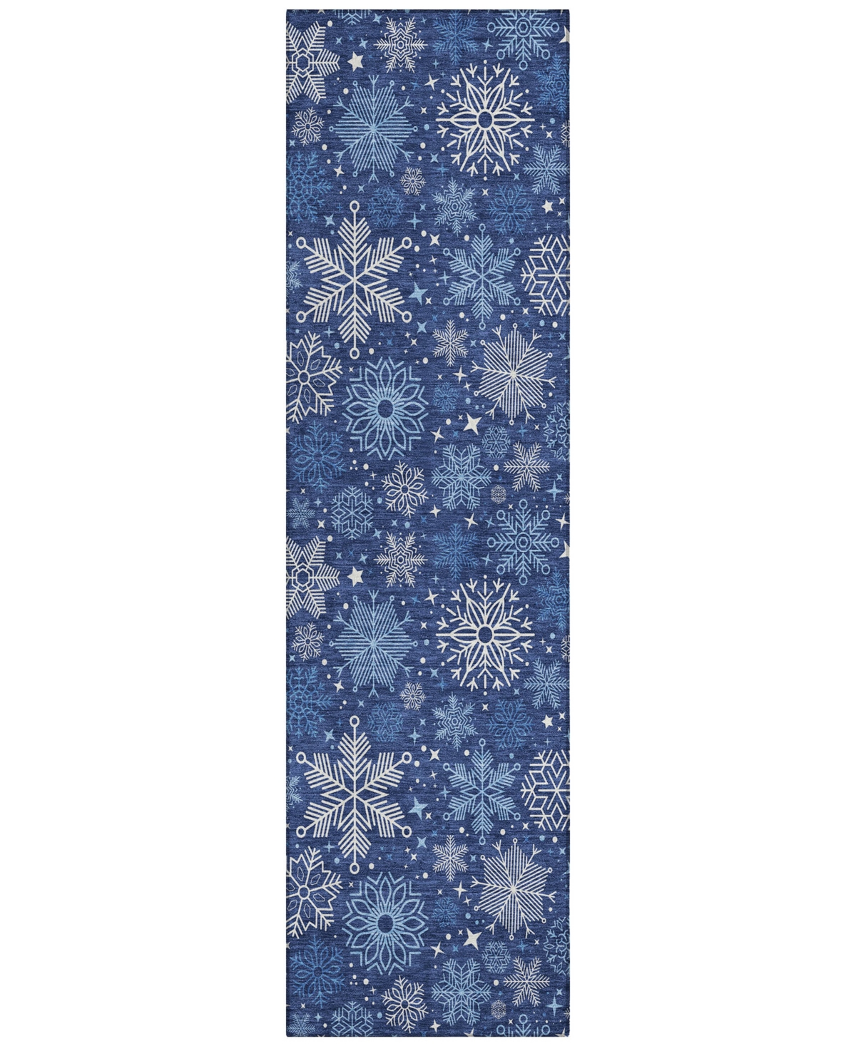 Addison Holiday Washable Indoor/outdoor Acn1823 2'3"x7'6" Runner Area Rug In Blue