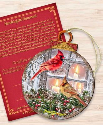 House Birds Christmas Wooden Ornament