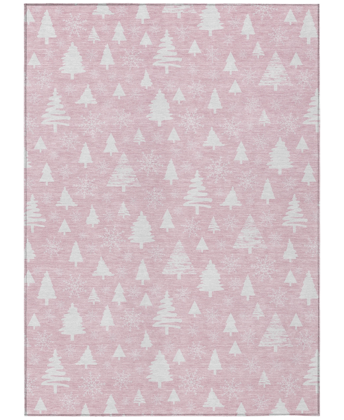 Addison Holiday Washable Indoor/outdoor Acn1815 5'x7'6" Area Rug In Pink