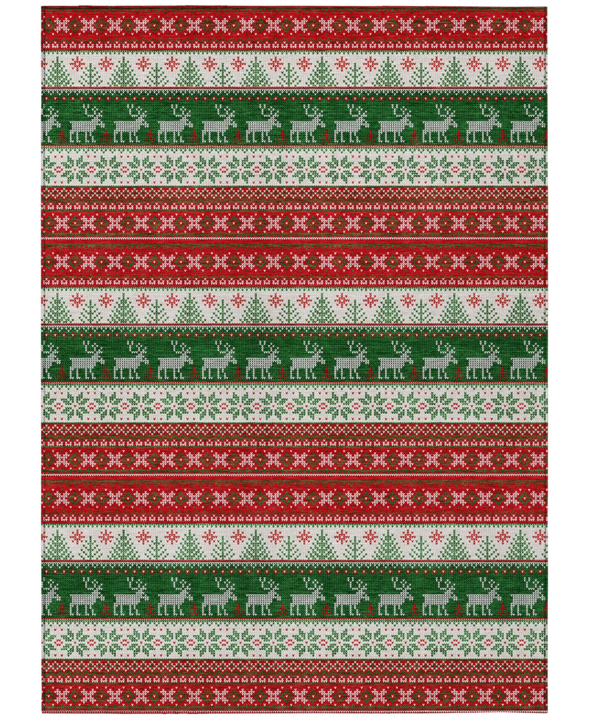 Addison Holiday Washable Indoor/outdoor Acn1818 5'x7'6" Area Rug In Red