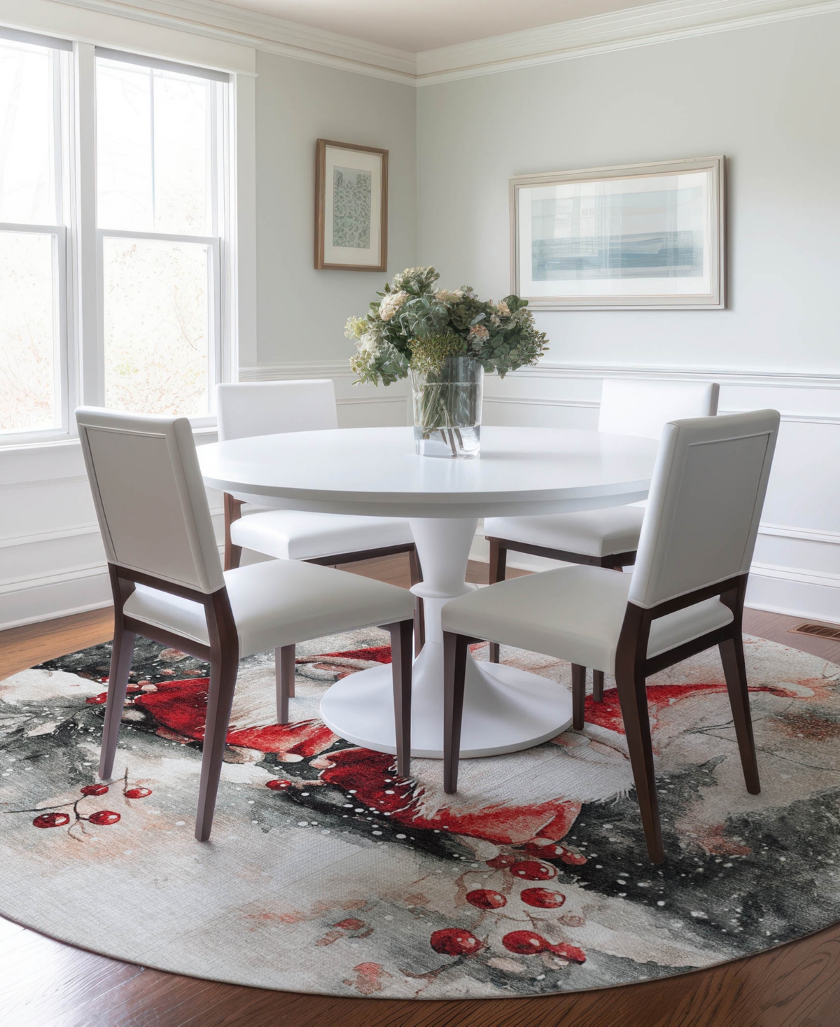 Addison Holiday Washable Indoor/Outdoor ACN1808 8'x8' Round Area Rug