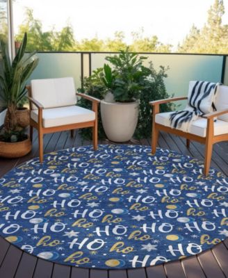 Holiday Washable Indoor/Outdoor ACN1810 8'x8' Round Area Rug