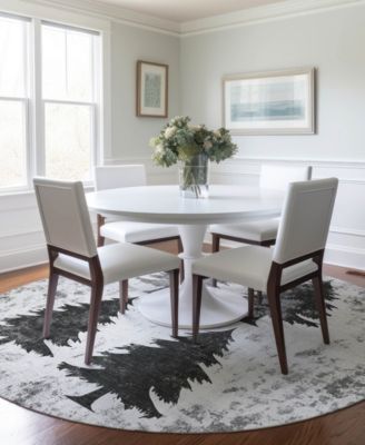 Holiday Washable Indoor/Outdoor ACN1811 8'x8' Round Area Rug