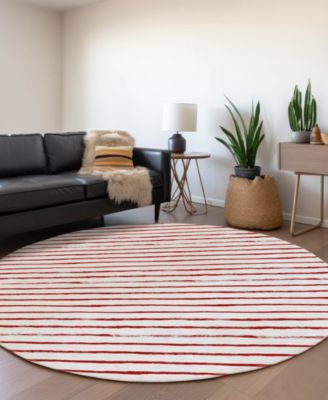 Holiday Washable Indoor/Outdoor ACN1819 8'x8' Round Area Rug