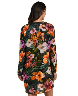 Women's Tropical Hideaway Lace Front Cover Up