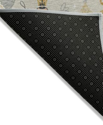 Holiday Washable Indoor/Outdoor ACN1827 8'x8' Round Area Rug