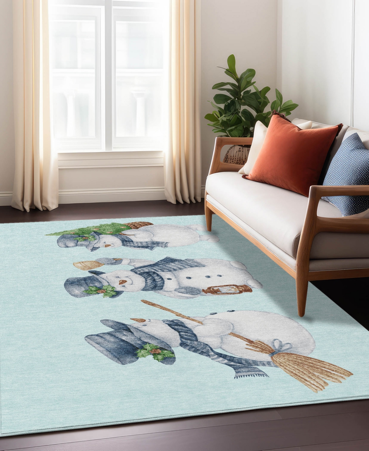 Addison Holiday Washable Indoor/outdoor Acn1826 9'x12' Area Rug In Blue