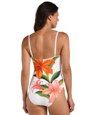 Women's Jungle Blossom Beaded One Piece Swimsuit