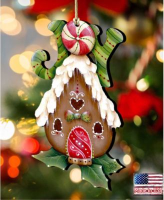 Joy Gingerbread House Holiday Ornament