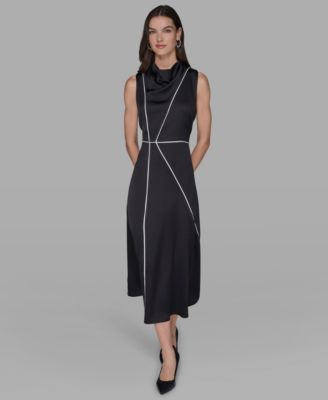 Women's Mock Neck Midi Dress