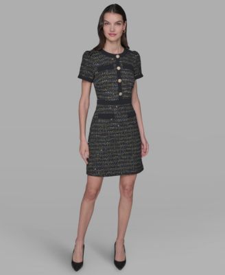 KARL LAGERFELD PARIS - Women's Metallic Sheath Dress