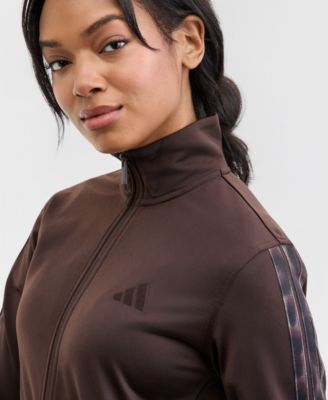 Women's Three Stripes Leopard Print Track Jacket