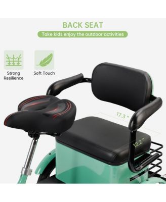 Foldable Electric Tricycle for Adults E-Trike with 400W Motor, 34-Mile Range & Comfortable Rear Seat | Speed Limit for Safety