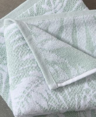Lago Palm Cotton Jacquard 2-Pc. Bath Towel Set, 58" x 28"