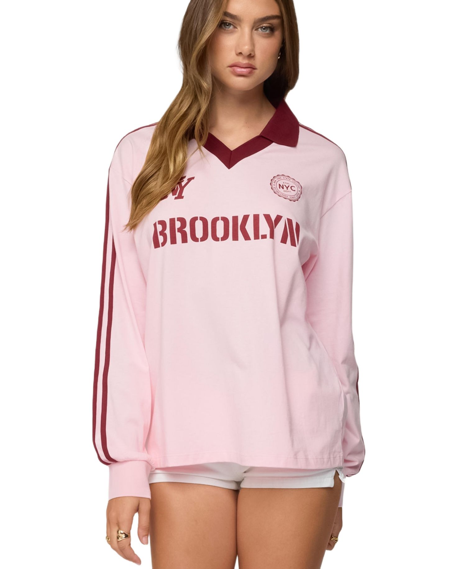 Women's Brooklyn Contrast Oversized Polo Top