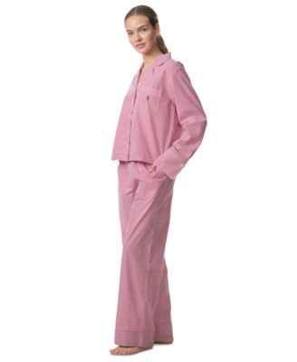 Women's 2-Piece Buttoned Shirt and Pants Pajama Set