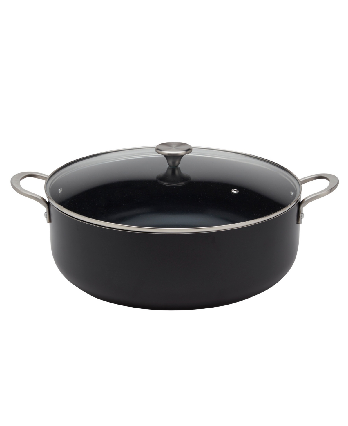 Infuse Latin Caldero Nonstick Aluminum 10.5-quart Saute Pan In Black