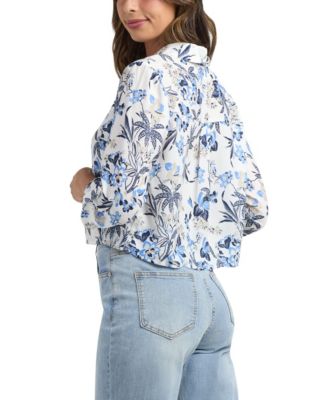 Women's Resort Button Front Boarder Shirt