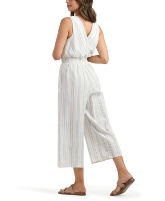 Women's Resort Stripe Smocked Waist Jumpsuit