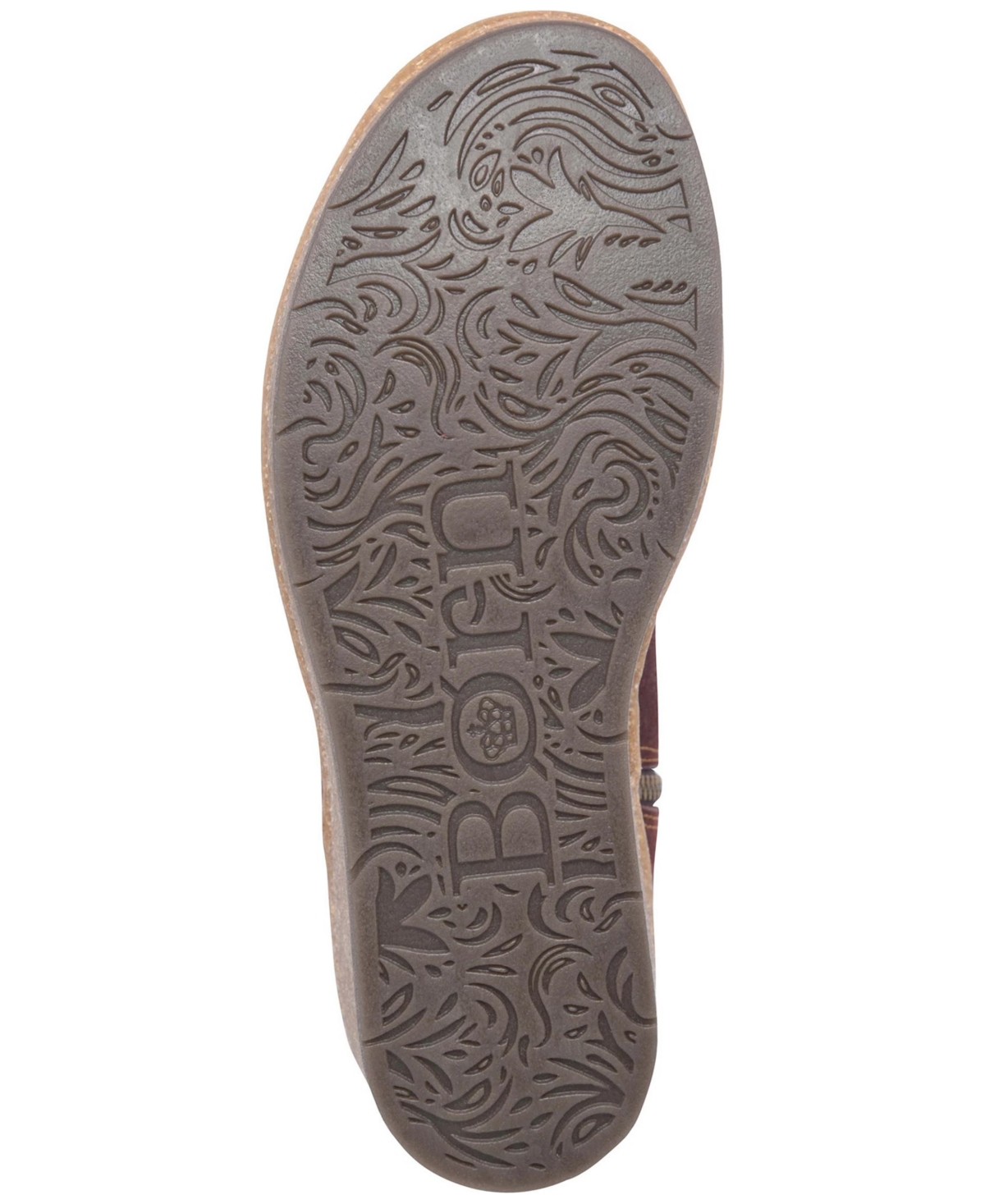 Born Women's Viv Round Toe Ankle Booties In Burgundy