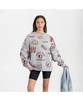 Gameday Couture - Women's Gray Florida State Seminoles Always on Repeat Fleece Sweatshirt