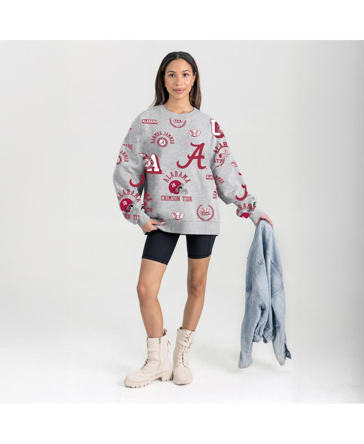 Gameday Couture Gray Alabama Crimson Tide Always On Repeat Fleece Sweatshirt In Gray