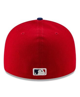 Men's Red Philadelphia Phillies 2025 MLB Postseason Side Patch Low Profile 59FIFTY Fitted Hat