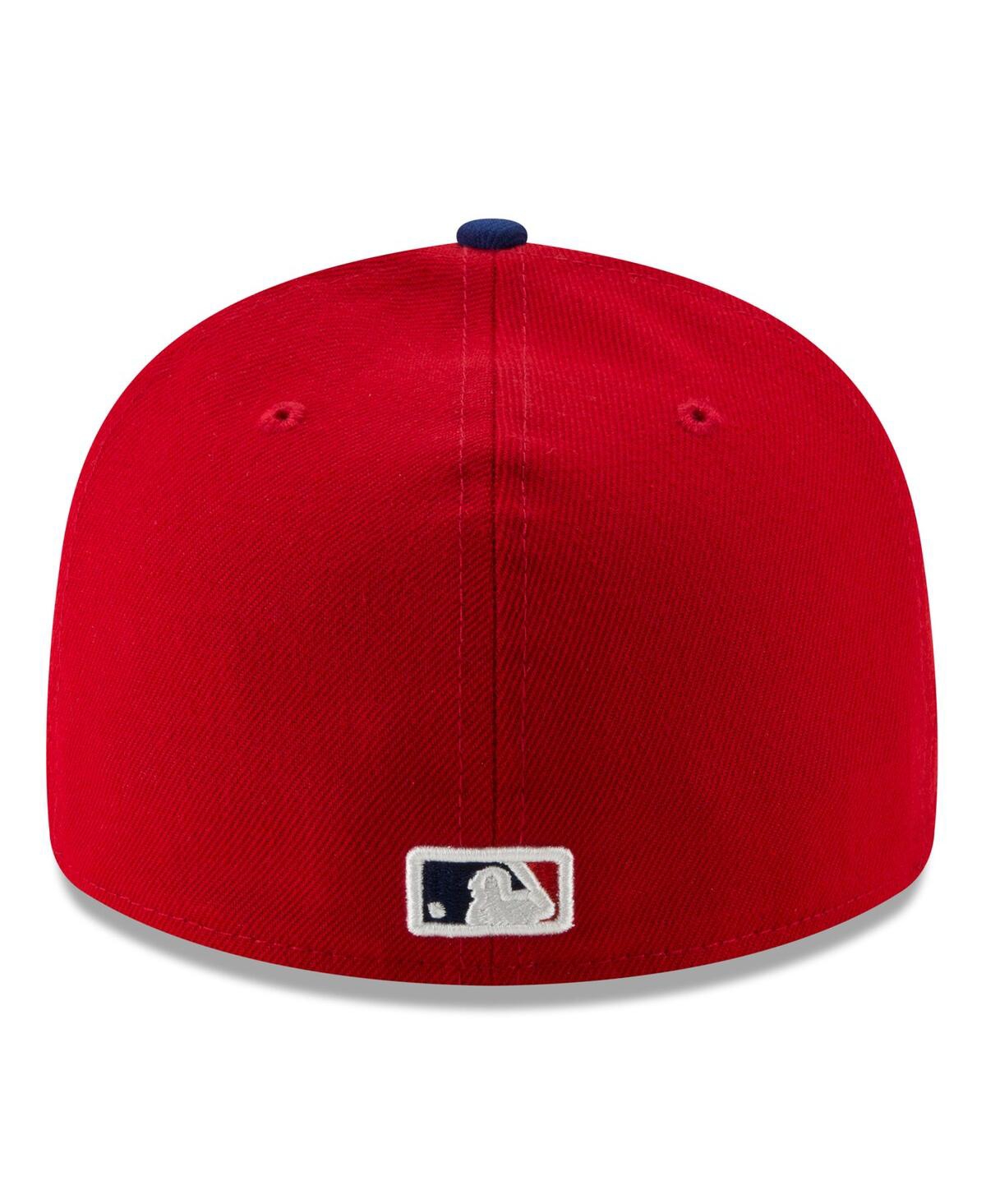 New Era Men's Red Philadelphia Phillies 2025 Mlb Postseason Side Patch Low Profile 59fifty Fitted Hat In Brown