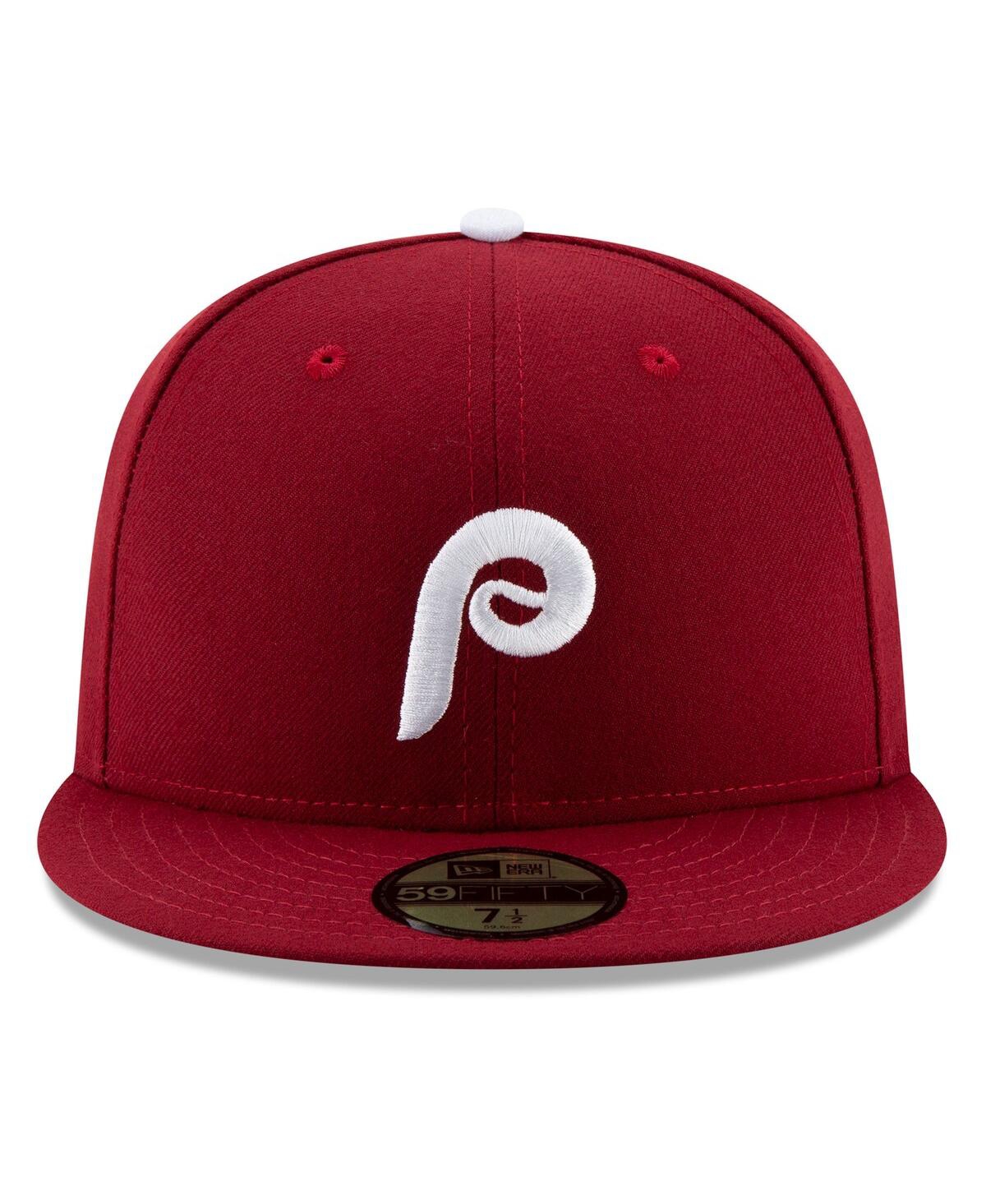 New Era Men's Red Philadelphia Phillies 2025 Mlb Postseason Side Patch 59fifty Fitted Hat In Brown